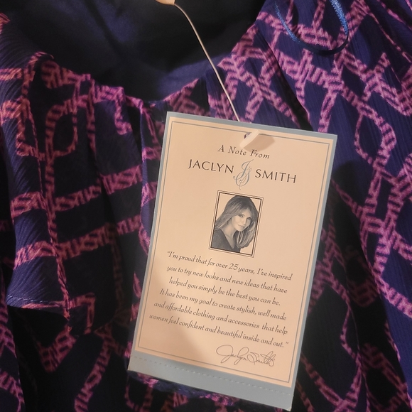 NWT Jaclyn Smith Purple Blouse Size Small - Picture 3 of 3